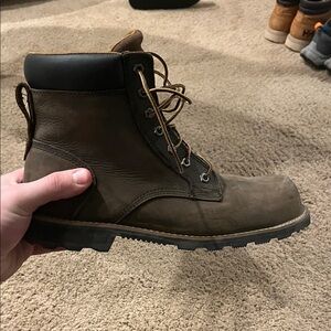 Carhartt Men's Brown Leather Steel Toe Work Boots